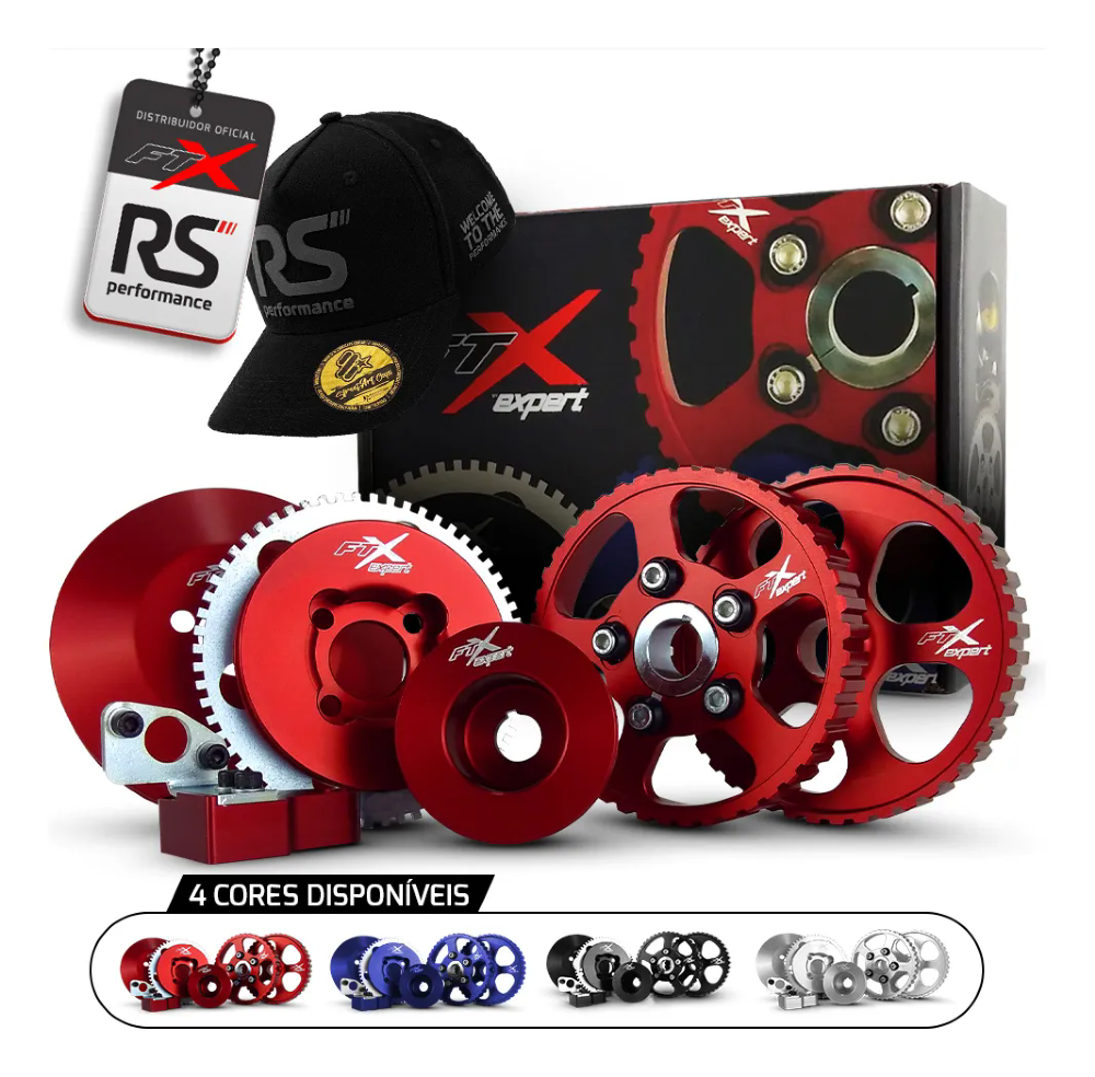 Jogo Polia Regulável Motor Ap 8v Alumínio Billet