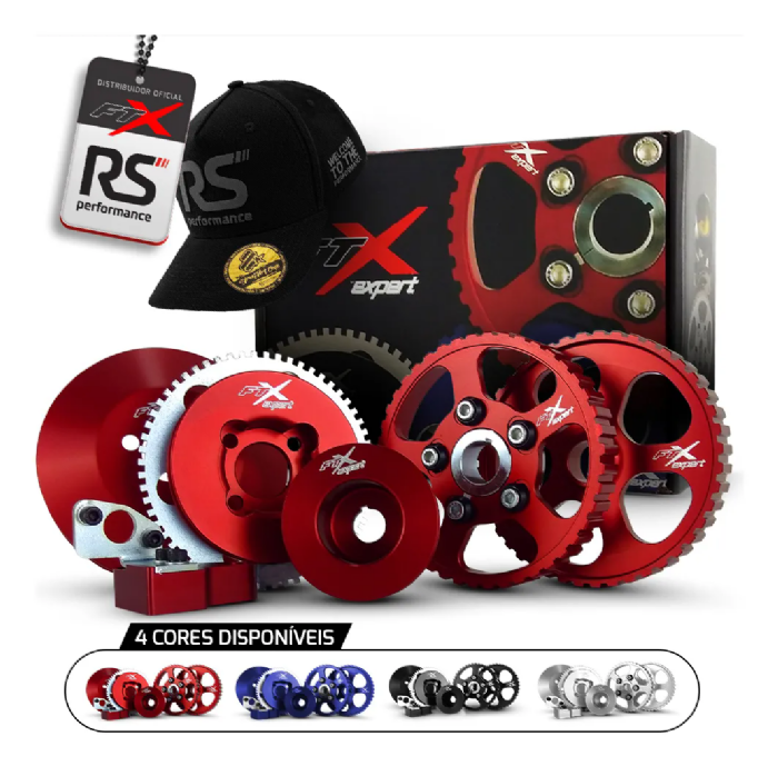 Jogo Polia Regulável Motor Ap 8v Alumínio Billet