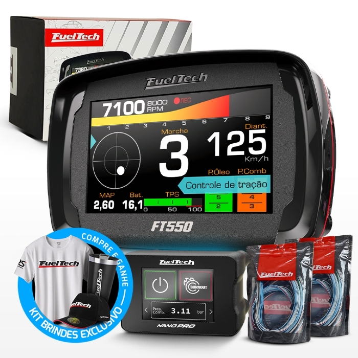 Módulo de Injeção Ft550 Com Chicote Motor Traseiro + WideBand Nano Pro (Sem Sonda)