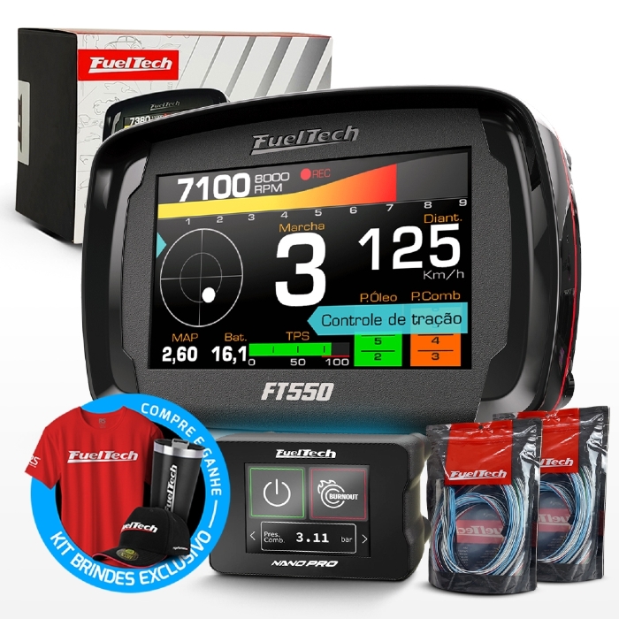 Módulo de Injeção Ft550 Com Chicote Motor Traseiro 4.2 + WideBand Nano Pro (Sem Sonda)