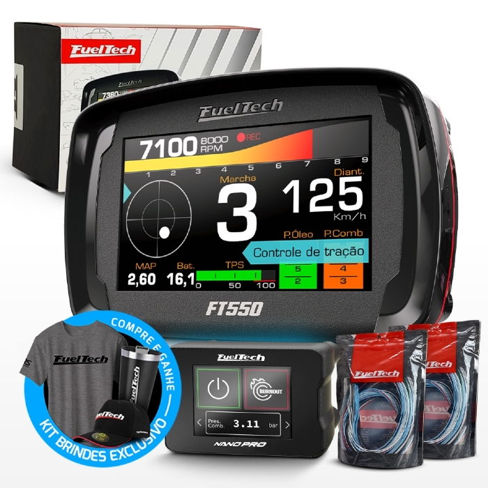 Módulo de Injeção Ft550 Com Chicote Motor Dianteiro 4.2 + WideBand Nano Pro (Sem Sonda)