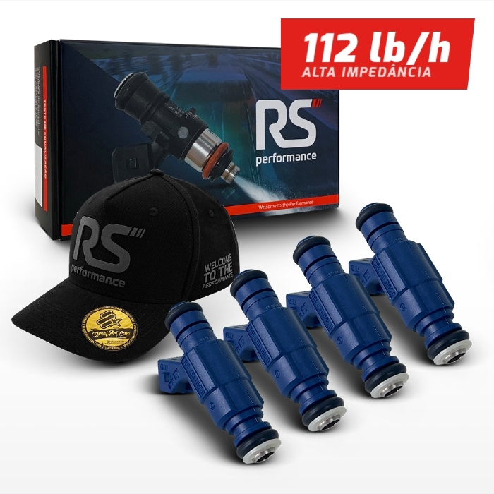 Kit 4 Bico Injetor Alta Vazão Bosch 112lb/h 129lb/h 145lb/h