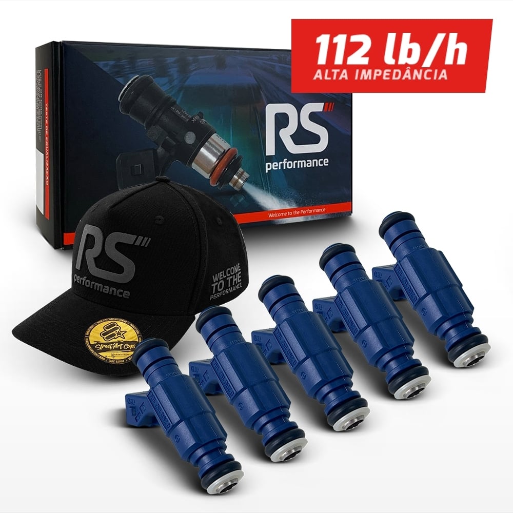 Kit 5 Bico Injetor Alta Vazão Bosch 112lb/h 129lb/h 145lb/h