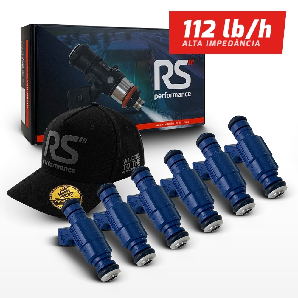 Kit 6 Bico Injetor Alta Vazão Bosch 112lb/h 129lb/h 145lb/h