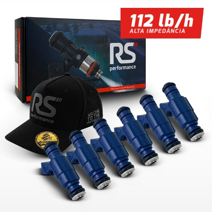 Kit 6 Bico Injetor Alta Vazão Bosch 112lb/h 129lb/h 145lb/h