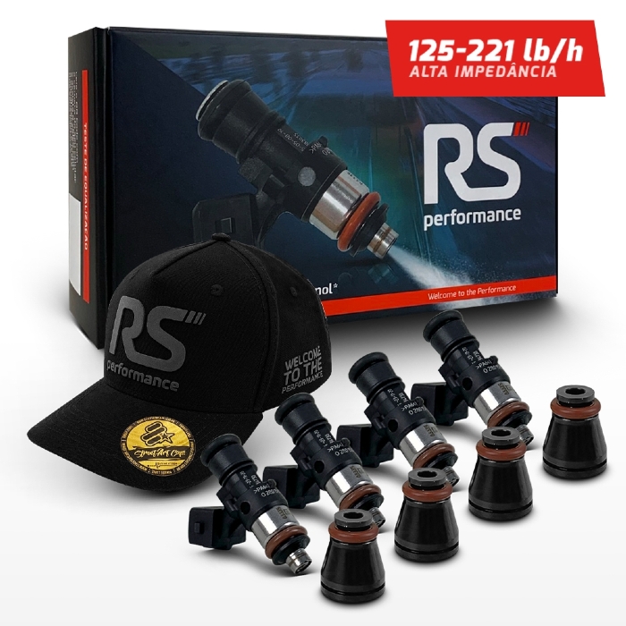 Kit 4 Bicos Injetores Bosch Alta Vazão 125 / 158 / 221 Lb/h