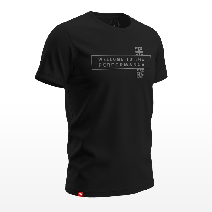 Camiseta Rs Performance Preta Estampa Sinaleira