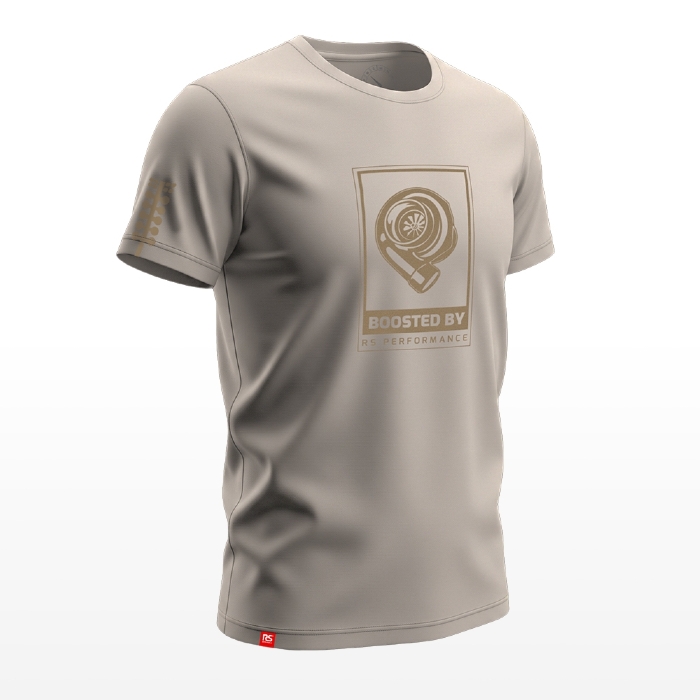Camiseta Rs Performance Bege Estampa Turbo