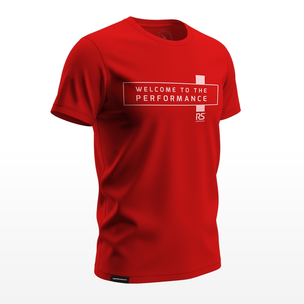 Camiseta Rs Performance Vermelha Estampa Welcome Pista