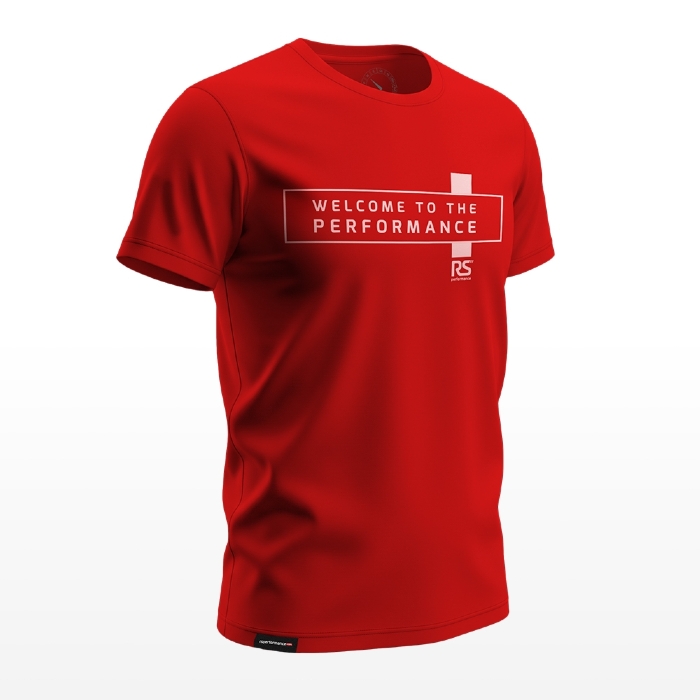 Camiseta Rs Performance Vermelha Estampa Welcome Pista