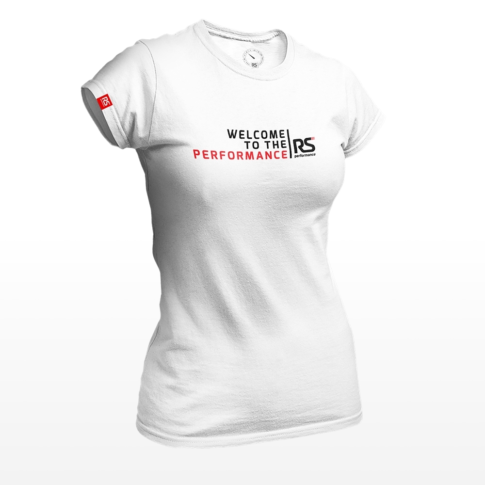 Camiseta Rs Performance Branca Feminina Estampa Welcome