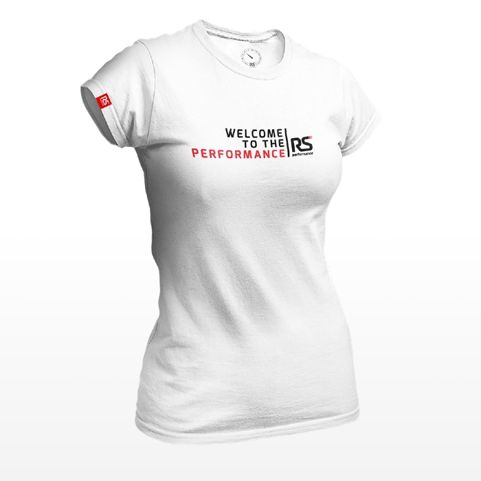 Camiseta Rs Performance Branca Feminina Estampa Welcome
