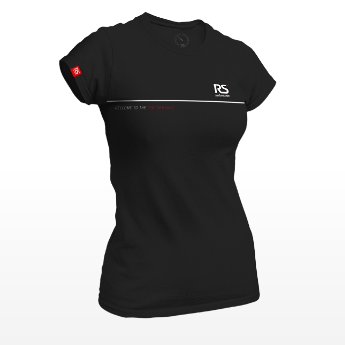 Camiseta Rs Performance Preta Feminina Estampa Welcome Linha
