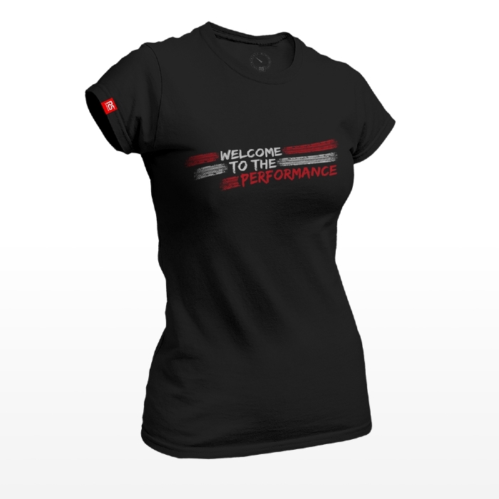 Camiseta Rs Performance Preta Feminina Welcome Burnout