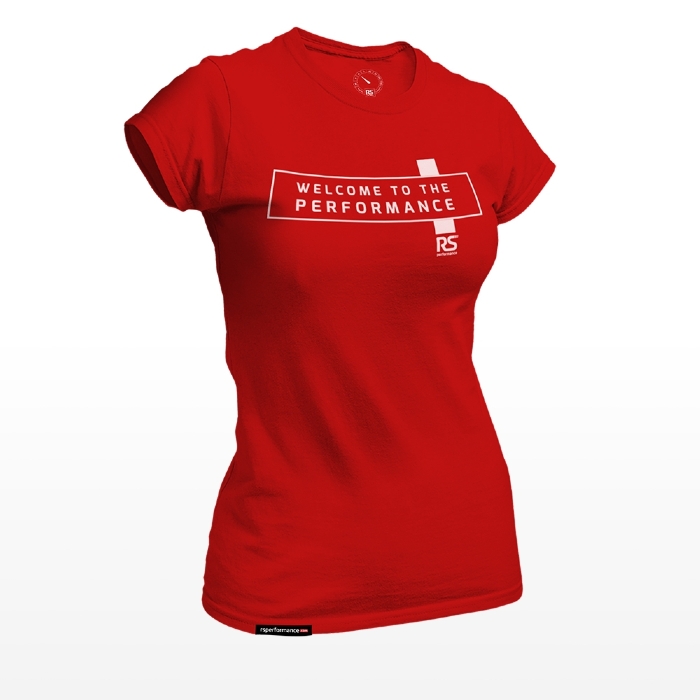 Camiseta Rs Performance Vermelha Feminina Welcome Pista