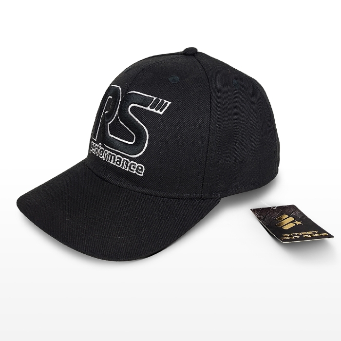 Boné Rs Performance Preto Bordado Detalhes em Branco