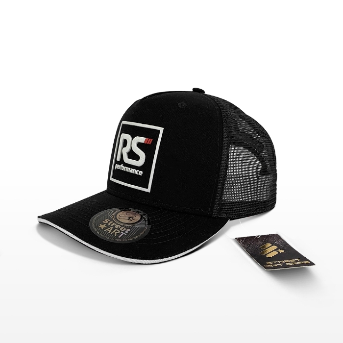 Boné Rs Performance Preto Branco Trucker Masculino
