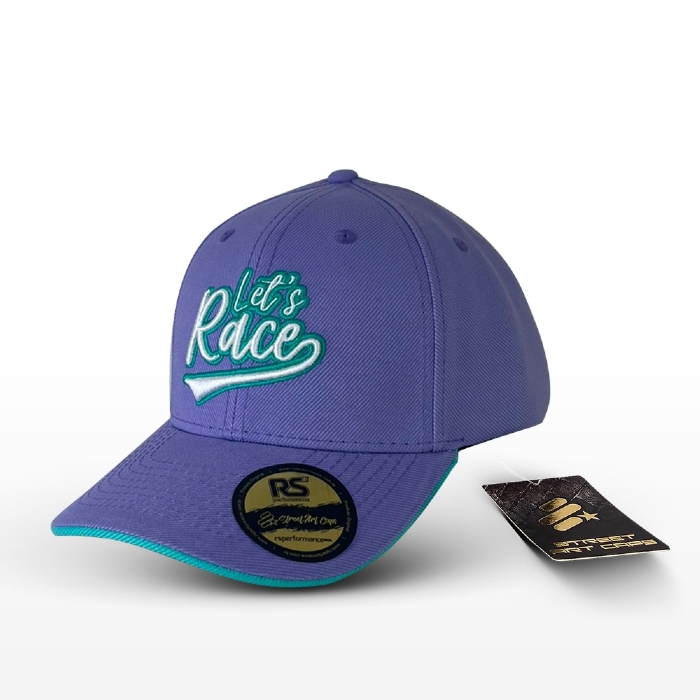 Boné Rs Performance Lilás Verde 6 Gomos Aba Curva