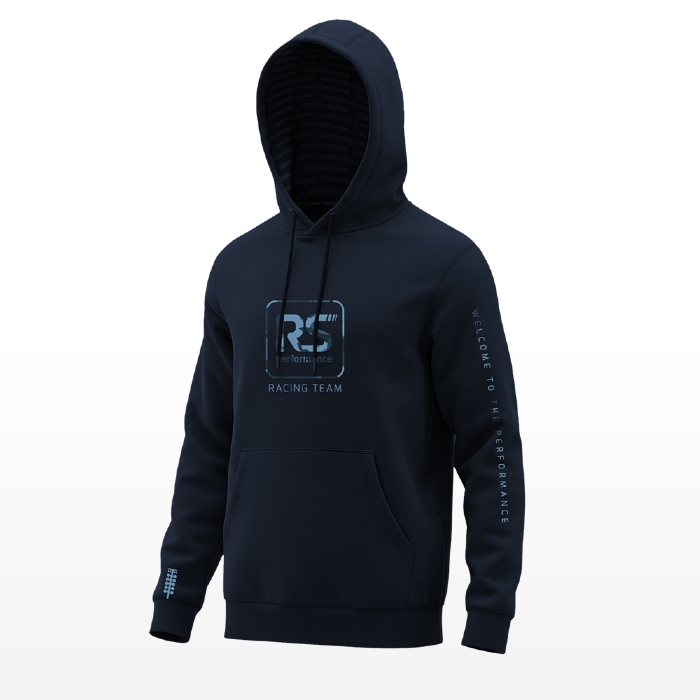 Moletom Capuz RS Performance Azul Marinho Especial Com Detalhes Militar