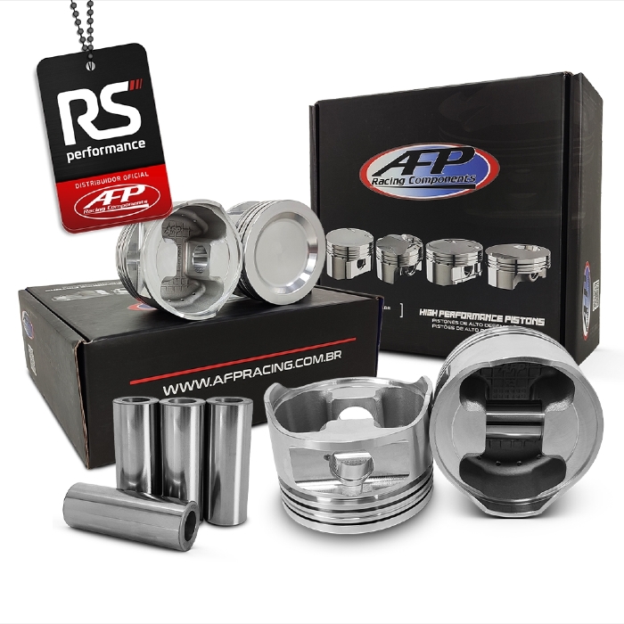 Kit 4 Pistão VW AP 1.8V Turbo Côncavo + Pinos + Anéis