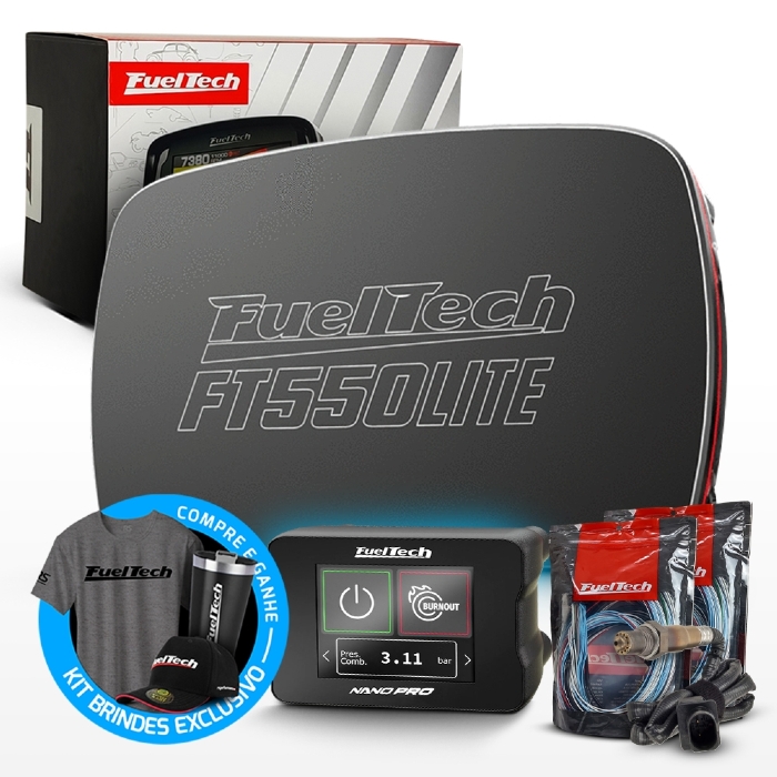 Módulo de Injeção Ft550 Lite Com Chicote Motor Dianteiro + WideBand Nano Pro + Sonda Bosch 4.9