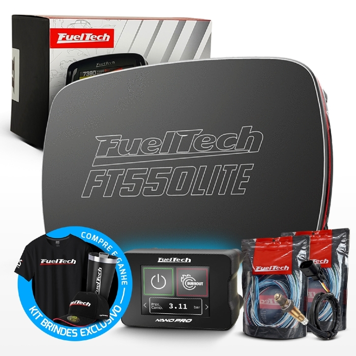 Módulo de Injeção Ft550 Lite Com Chicote Motor Traseiro + WideBand Nano Pro + Sonda Bosch 4.2