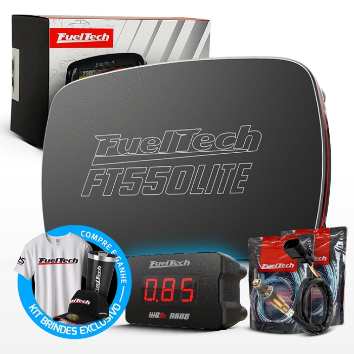 Módulo de Injeção Ft550 Lite Com Chicote Motor Traseiro + WideBand Nano + Sonda Bosch 4.2