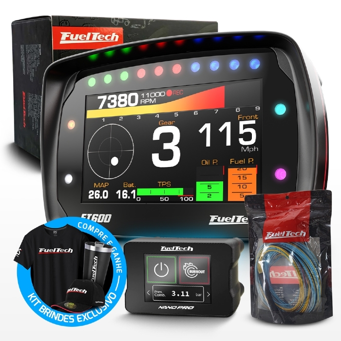 Módulo de Injeção Ft600 Com Chicote Motor Traseiro 4.9 + WideBand Nano Pro (Sem Sonda)
