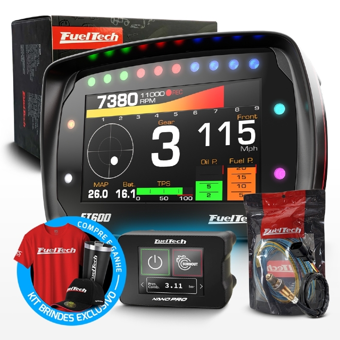 Módulo de Injeção Ft600 Com Chicote Motor Traseiro + WideBand Nano Pro + Sonda Bosch 4.2