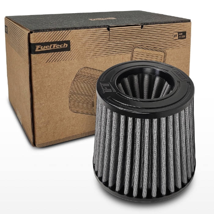 Filtro De Ar Conico Fueltech Street Duplo Fluxo 3Pol E 120Mm