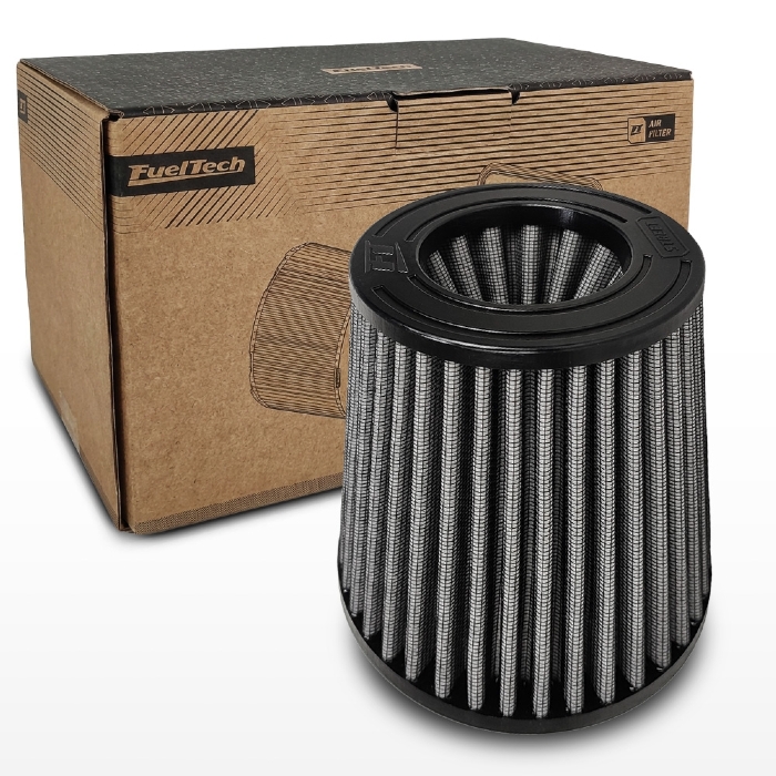 Filtro De Ar Conico Fueltech Street Duplo Fluxo 3Pol E 140mm