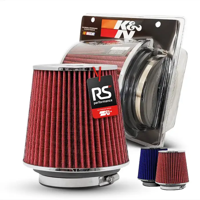 Filtro Ar Esportivo K&n Universal Duplo Fluxo 3 / 3,5/ 4 Pol