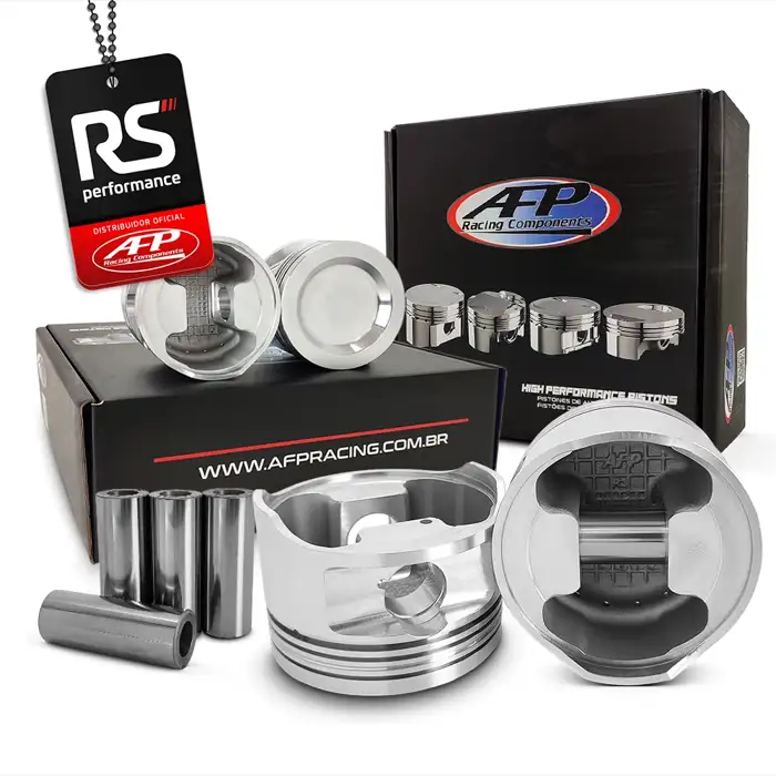 Kit 4 Pistão Forjado Côncavo Vw Ap 2.0T 8v + Pinos + Anéis
