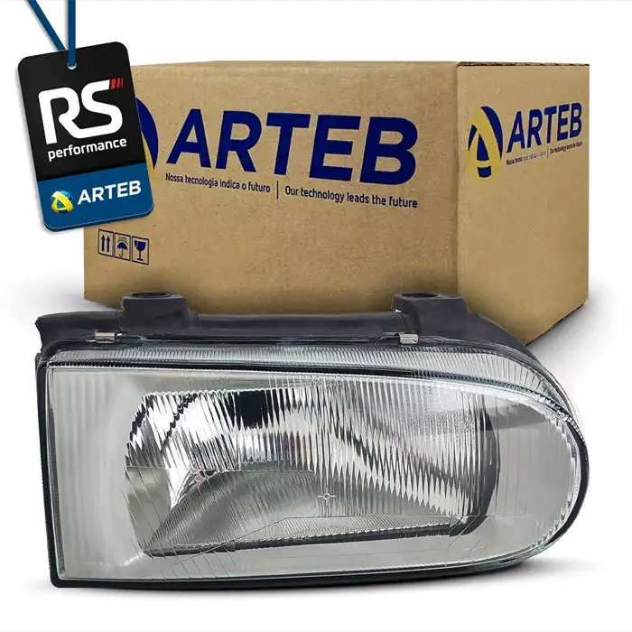 Farol H4 Máscara Cinza Gol G2 1995-2003 Esquerdo Ou Direito