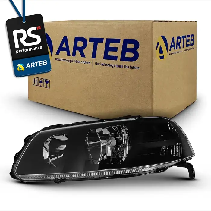 Farol Masc. Negra Gol Parati Saveiro G3 1999-05 Dir Ou Esq