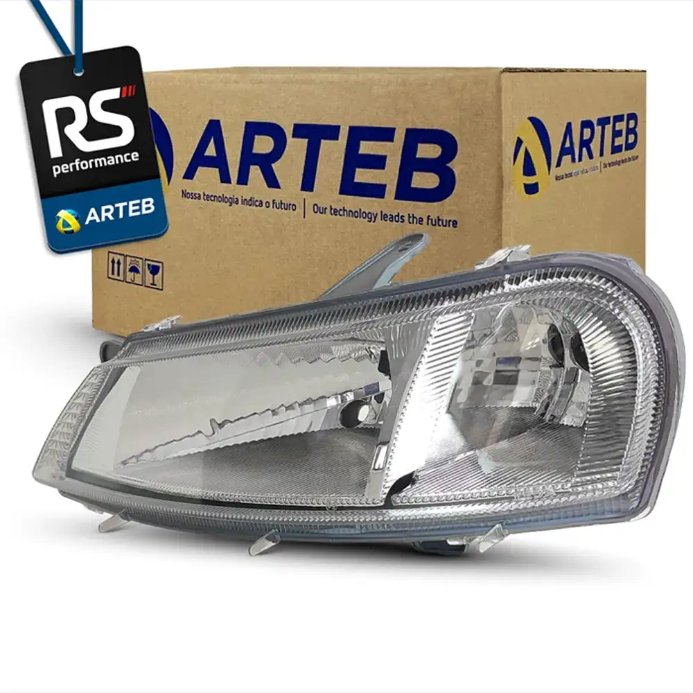 Farol H4 Masc. Cromada Celta 2001-2005 Esquerdo Ou Direito