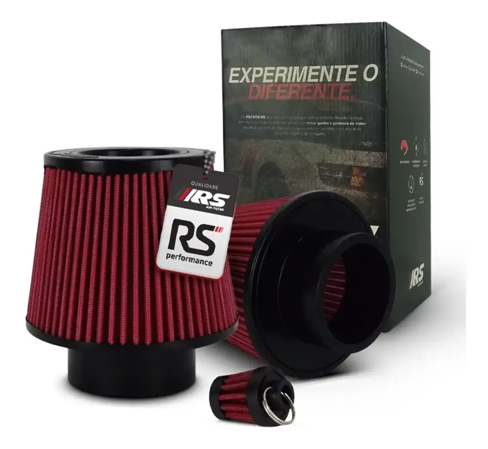 Filtro De Ar Esportivo Duplo Fluxo 3 Polegadas Vermelho