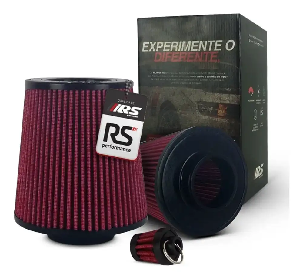 Filtro De Ar Esportivo Duplo Fluxo Rsd70200 Vermelho