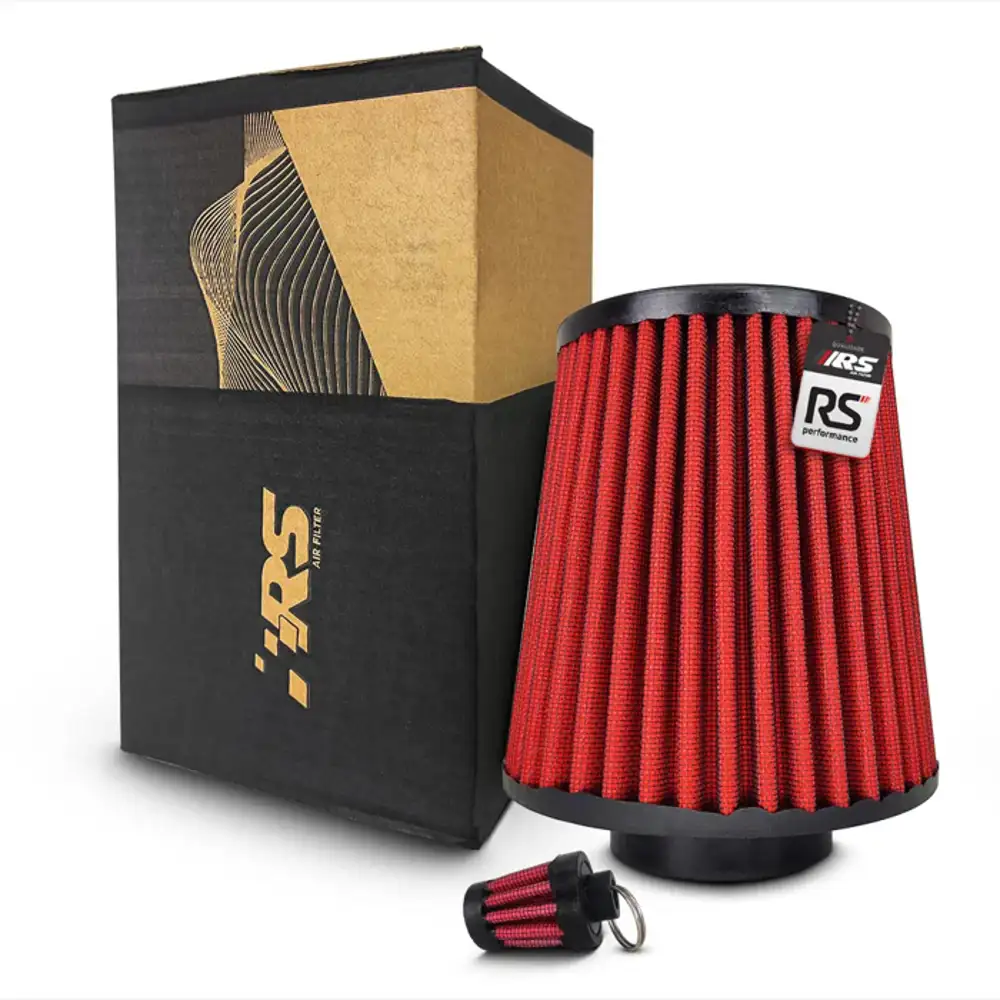 Filtro De Ar Esportivo 2,5 Polegadas Duplo Fluxo Cone Vermelho