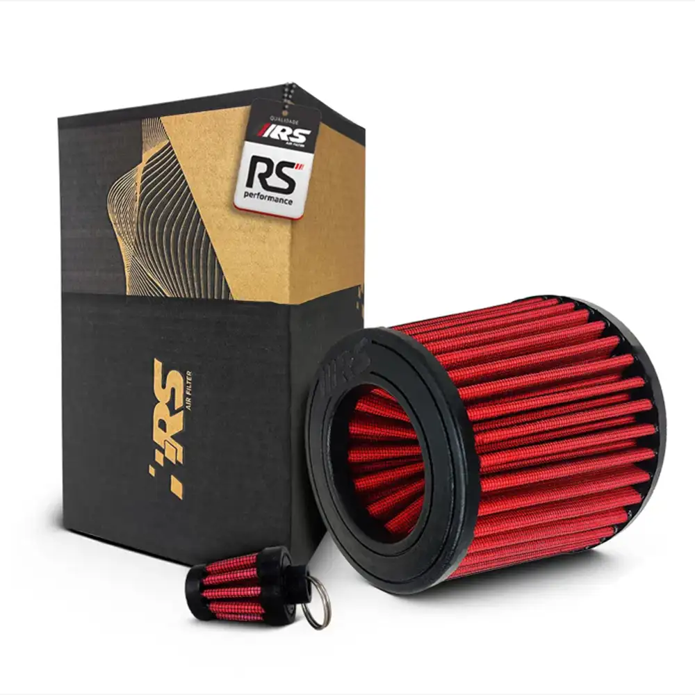 Filtro De Ar Esportivo Duplo Fluxo 2,5 Polegadas Vermelho