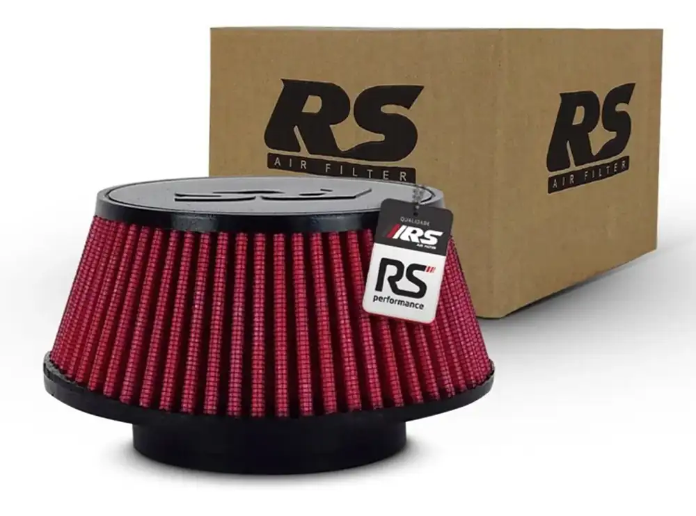 Filtro De Ar Esportivo Para Turbina 3,25 Polegadas Vermelho