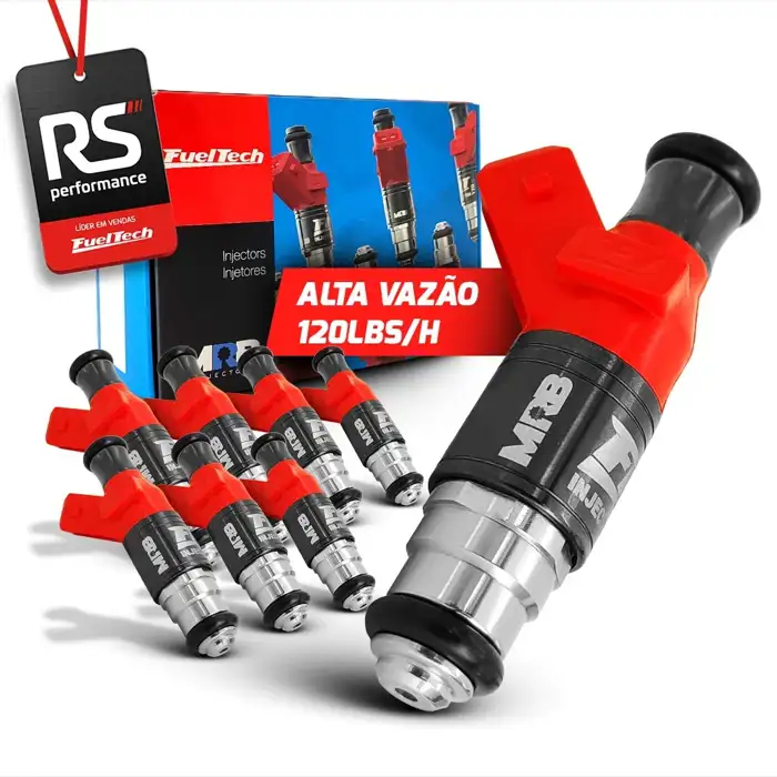 Kit 8 Bicos Injetores Alta Impedância Ft Injector - 120lbs/h