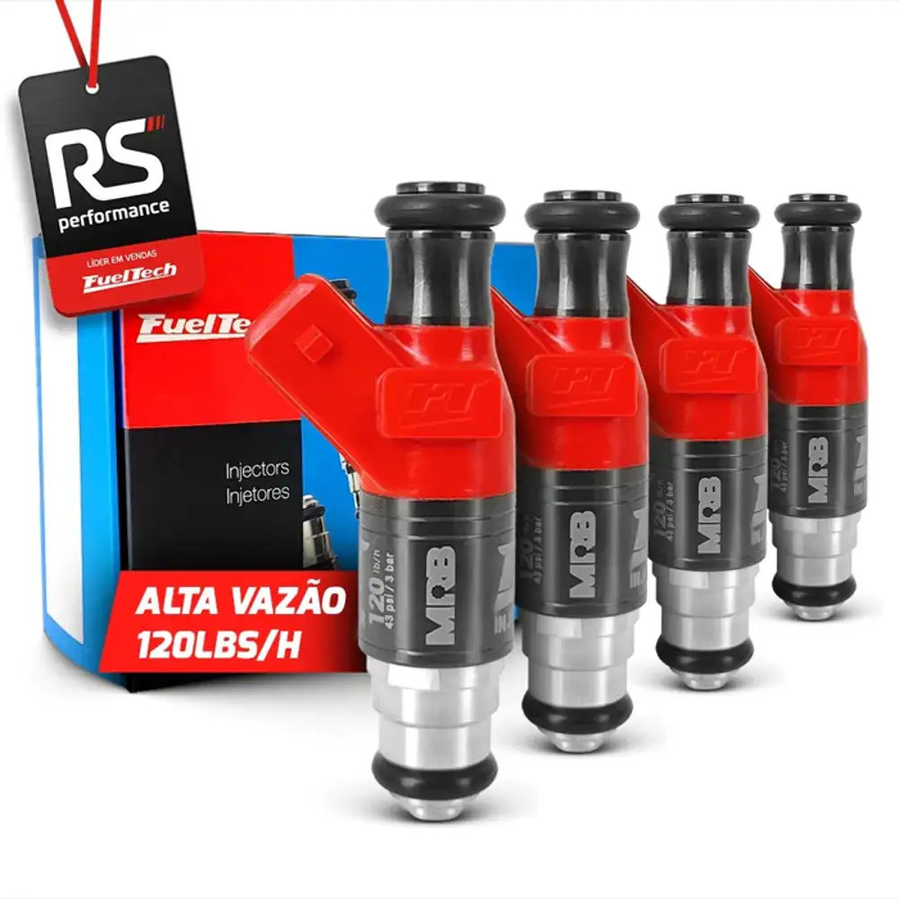 Kit 4 Bicos Injetores Alta Impedância Ft Injector - 120lbs/h