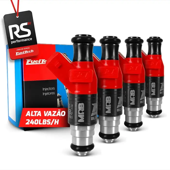 Kit 4 Bicos Injetores Alta Impedância Ft Injector - 230lbs/h