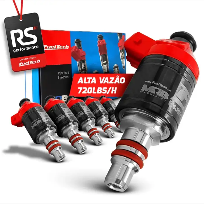 Kit 6 Bicos Injetores Baixa Impedância Ft Injector 720lbs/h