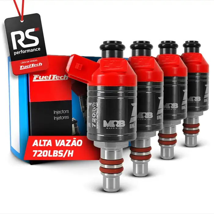 Kit 4 Bicos Injetores Baixa Impedância Ft Injector 720lbs/h