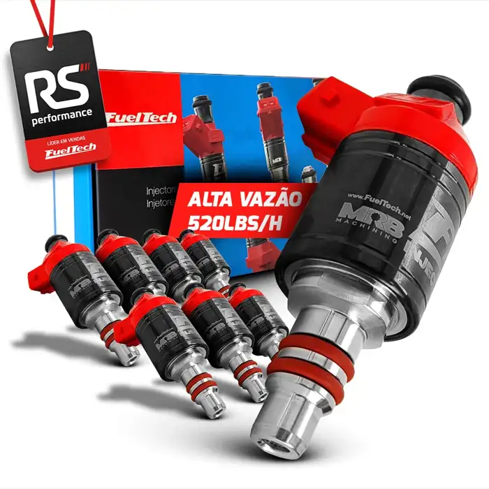 Kit 8 Bicos Injetores Baixa Impedância Ft Injector 520lbs/h