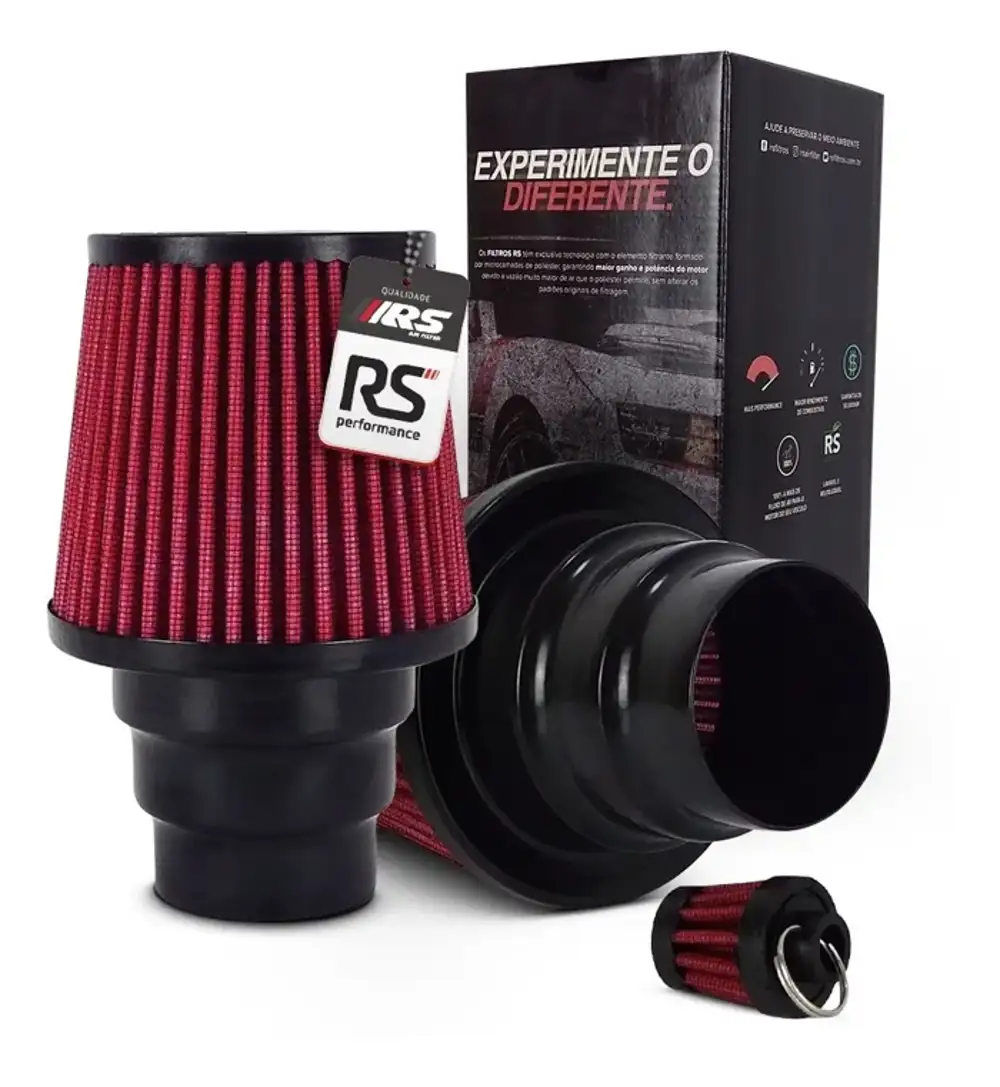 Filtro De Ar Esportivo Duplo Fluxo Multi678d Vermelho