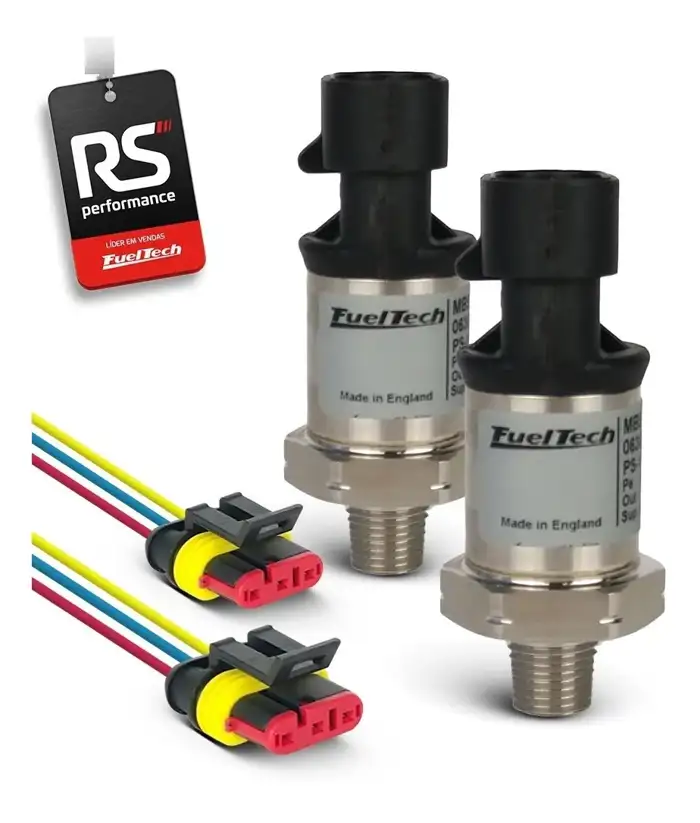 Kit de 2 Sensores De Pressão Ps-10b Fueltech Com 2 Conectores