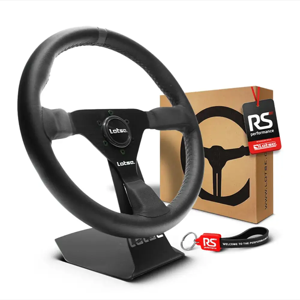 Volante Lotse Universal Gt330 Em Couro - 3 Cores